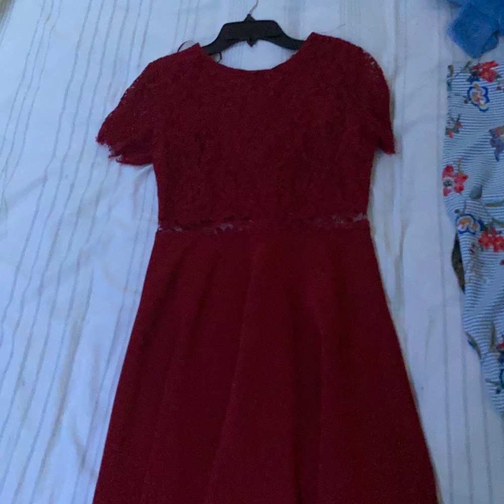 red lace dress
